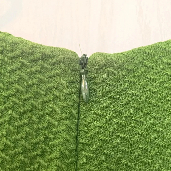 FINAL PRICE Anthropologie GANNI Green Textured Knit Drop Waist - Picture 4 of 9